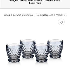 Vilkeroy & boch set of 4 old fashioned glasses.